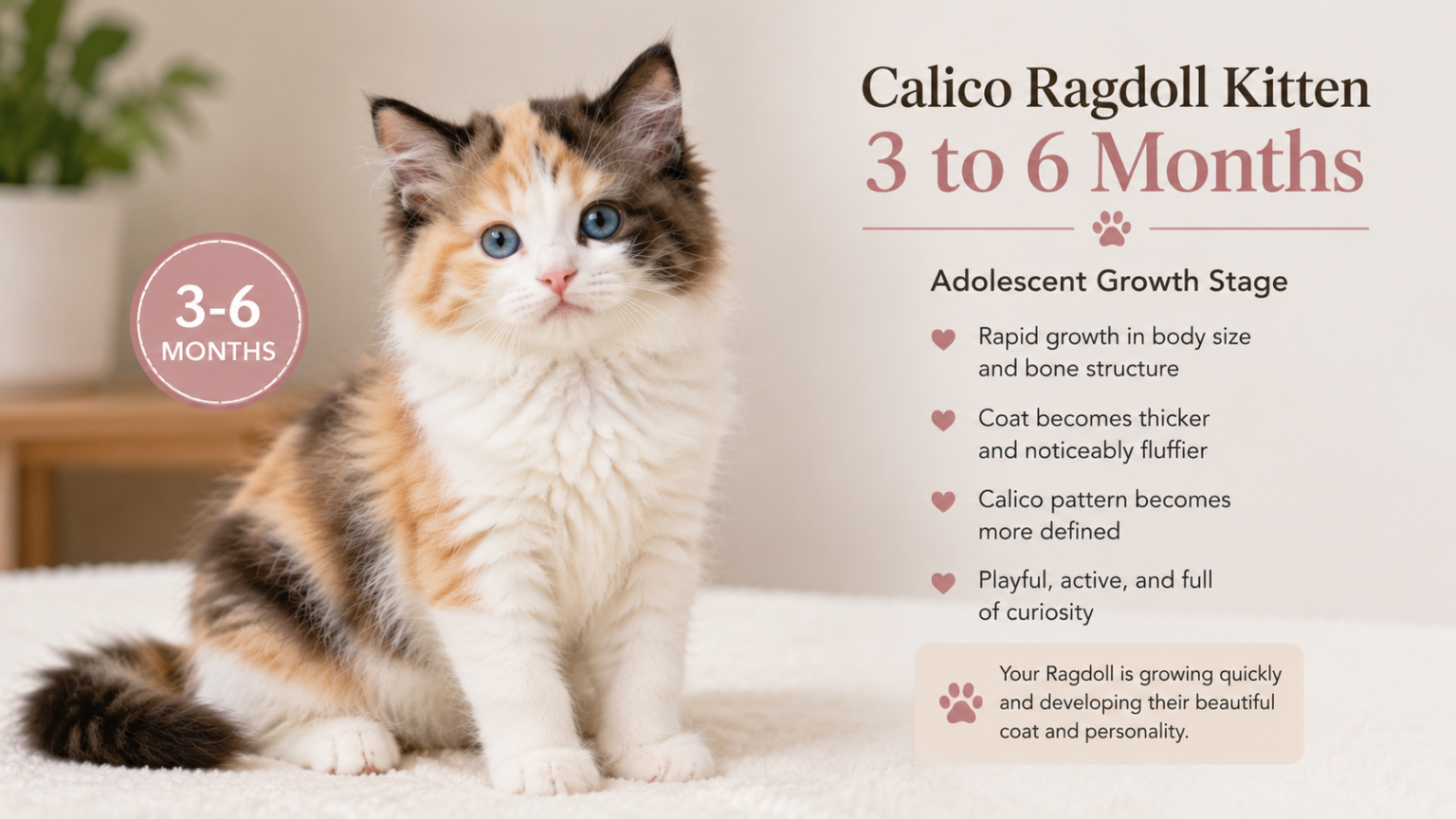 Calico Ragdoll Kitten Growth Stages: Month by Month Guide